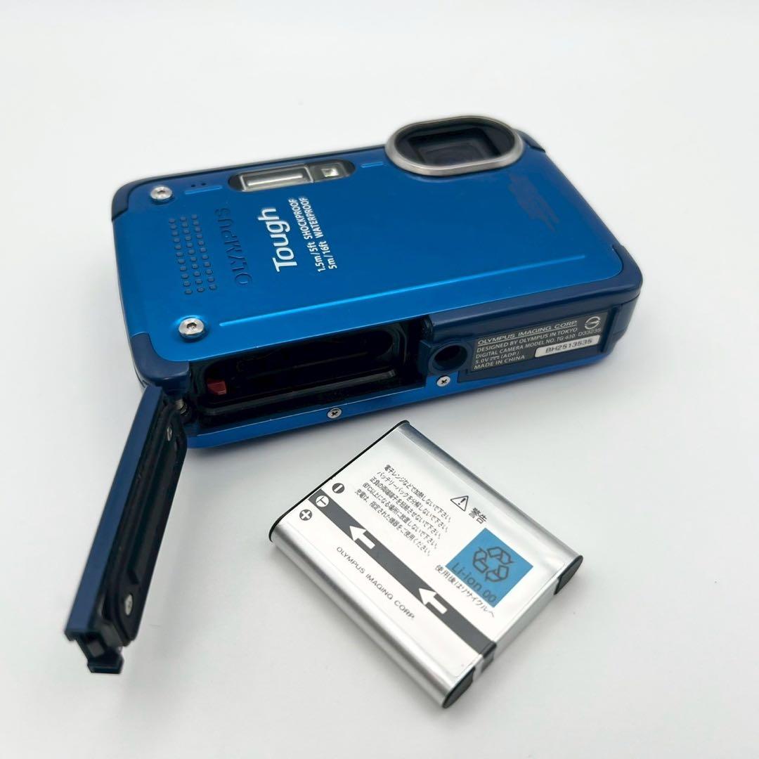 【完動品】OLYMPUS TG-630 コンデジ 防水モデル ブルー 動作確認済