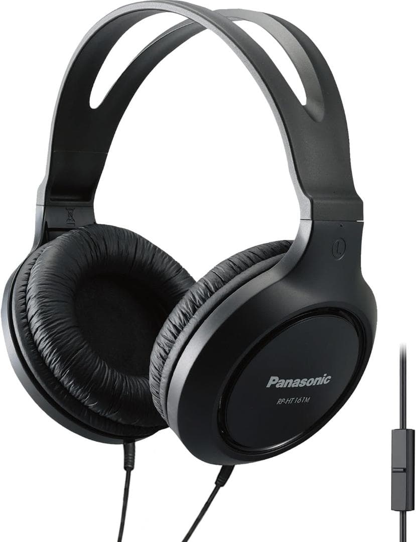 パナソニック XBSポートと軽量ヘッドホン RP-HT161-K（マイクなし）